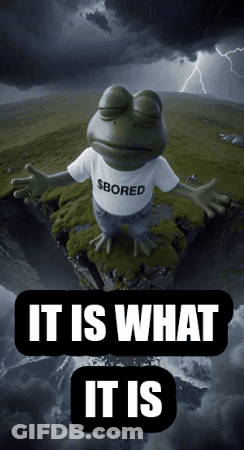 A Frog With A Shirt That Says $ Bored GIF