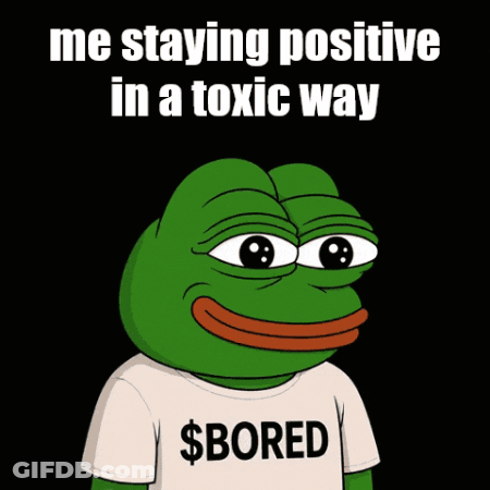 A Frog With A Shirt That Says $ Bored On It GIF
