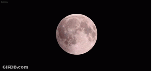 A Full Moon Is Visible In The Night Sky Above A Black Background That Says Bgron GIF