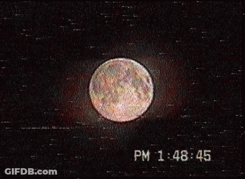 A Full Moon Is Visible In The Night Sky At Pm 1:48 45 GIF