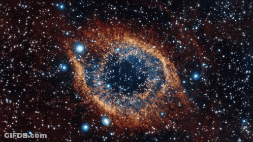 Starry Galaxy With Blue Star GIF