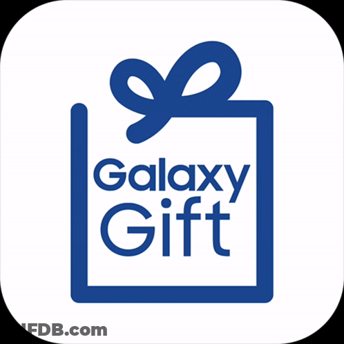 A Galaxy Gift Box With A Blue Ribbon GIF