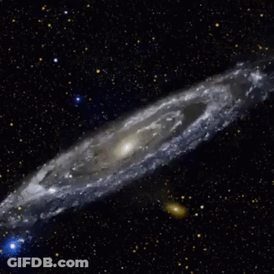 Galaxy In Middle Of Night Sky GIF