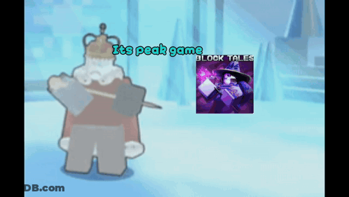 A Game Called Block Tales Is Being Played In The Snow GIF