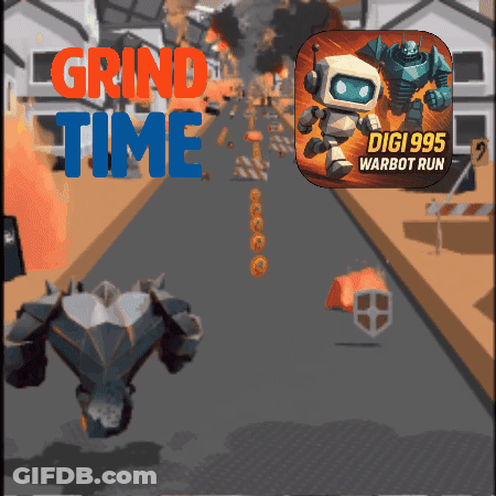 A Game Called Grind Time Is Being Played On A Phone GIF