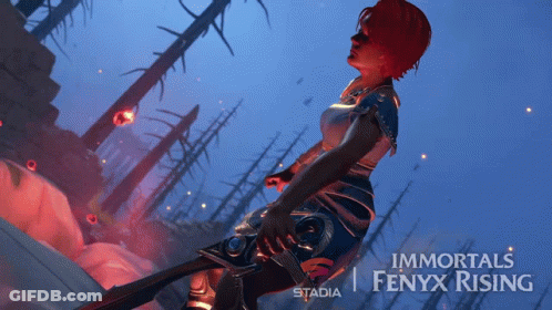 A Game Called Immortals Fenyx Rising Is Being Played GIF