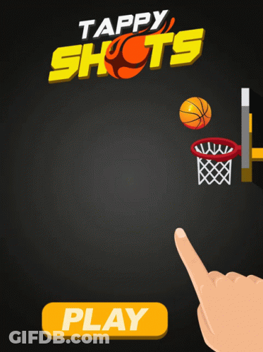 A Game Called Tappy Shots Is Being Played On A Black Background GIF
