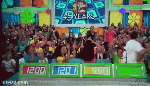 A Game Show Called The Price Is Right Is Being Played GIF