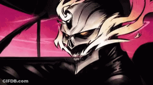 A Ghost Rider Is Sitting In The Driver 'S Seat Of A Car And Looking Out The Window . GIF