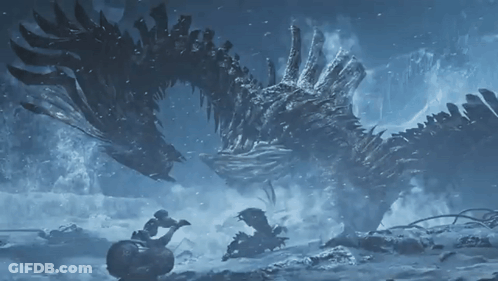 A Giant Monster Is Coming Out Of The Ice GIF