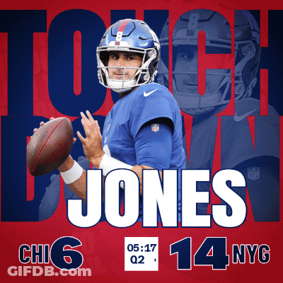 Giants Football Player Jones Throwing Ball GIF