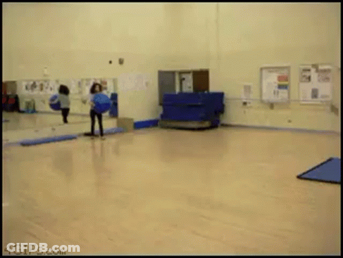 A Gif From 4Gifs.com Shows A Person Doing A Trick On A Ball GIF