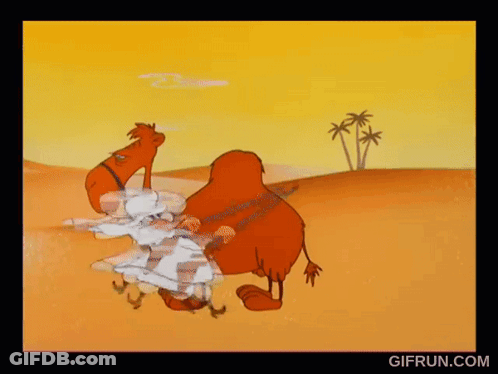 A Gif From Gifrun.com Shows A Cartoon Of A Camel GIF
