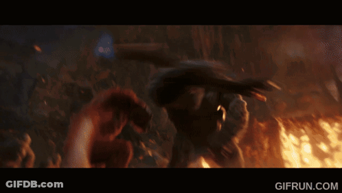 A Gif From Gifrun.com Shows A Gorilla In A Fire GIF