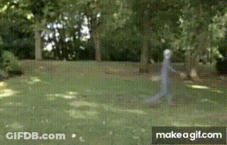 A Gif Of A Ghost In A Park Is Being Made By Makeagif.com GIF