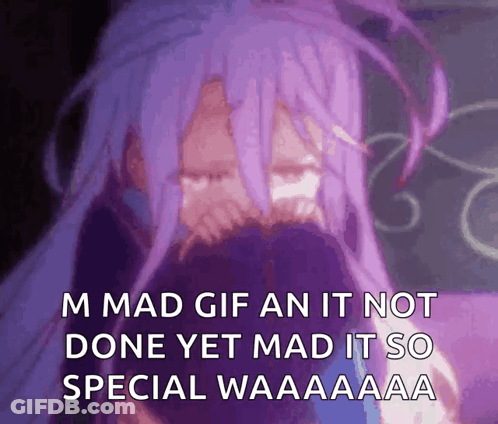 Girl With Purple Hair Saying Mad GIF