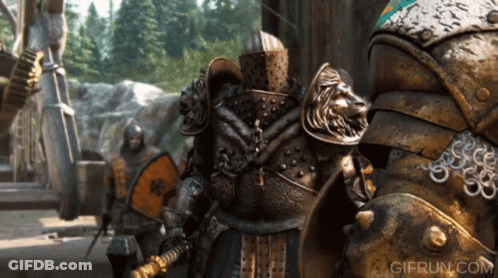 A Gif Of A Knight With The Website Gifrun.com In The Corner GIF