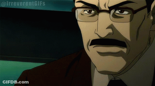 A GIF Of A Man With Glasses And A Mustache Has The Hashtag @Irrevertgifs At The Bottom GIF