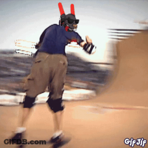 A Gif Of A Person Riding A Skateboard With The Words Gif Jif In The Corner GIF