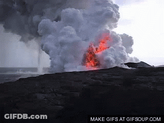 A Gif Of A Volcano That Says Make Gifs At Gifsoup.com On The Bottom GIF