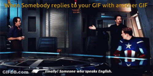 A Gif Of Captain America With The Caption When Somebody Replies To Your GIF
