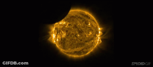 A GIF Of The Sun With The Words Solid GIF Below It GIF