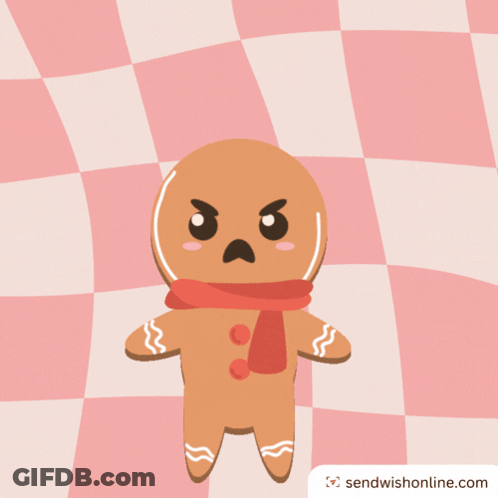 A Gingerbread Man Says I Am Angry !!! GIF