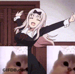 A Girl In A Black Dress Is Dancing Next To A Dog . GIF