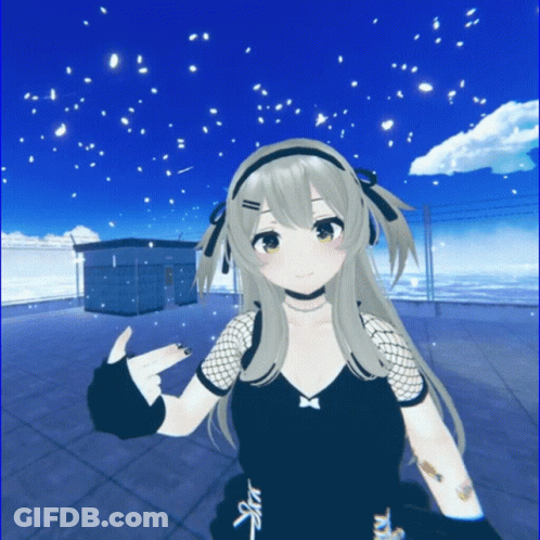 Girl In Black Dress Giving Thumbs Up GIF