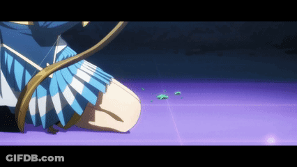 A Girl In A Blue And White Skirt Is Kneeling Down GIF