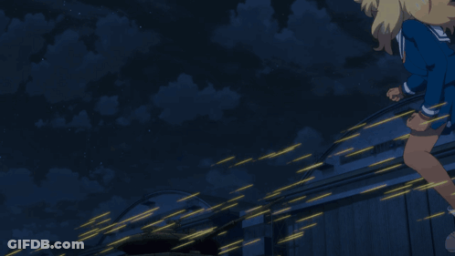 A Girl In A Blue Dress And White Sneakers Is Running GIF