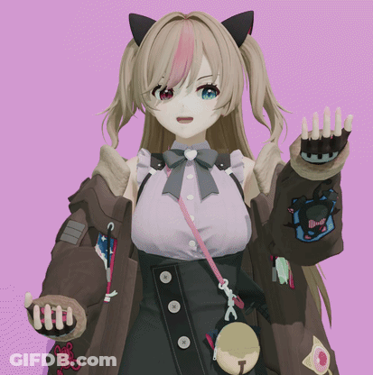 A Girl In A Brown Jacket Has A Sticker On Her Arm That Says ' I ' On It GIF