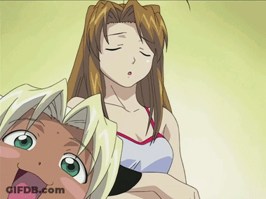 A Girl In A Cow Costume Is Hugging Another Girl GIF