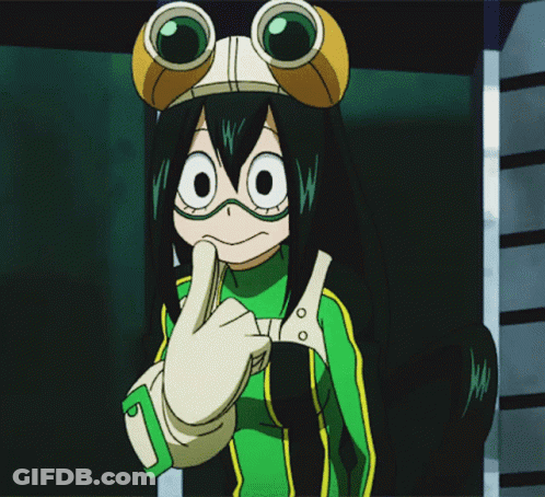 A Girl In A Frog Costume Is Giving The Thumbs Up Sign GIF