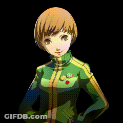 A Girl In A Green Jacket Is Standing Next To A Toy Dinosaur . GIF