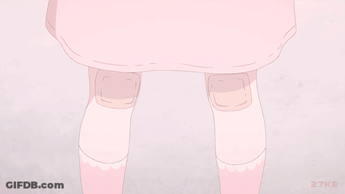 Girl In Pink Dress And White Socks 27KB Text GIF