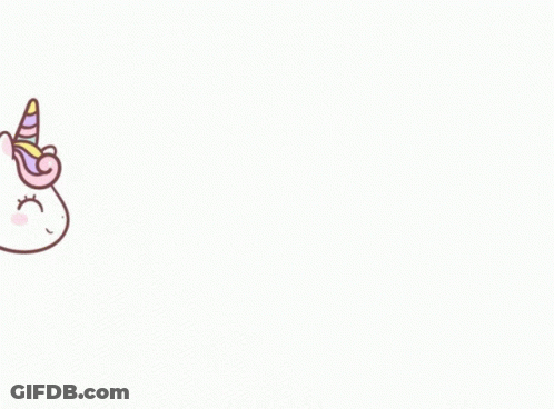 A Girl In A Pink Dress Is Riding On The Back Of A Unicorn With The Words Hello Written Below Her GIF
