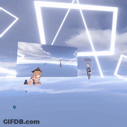 A Girl In A Pirate Hat Is Crawling On The Ground GIF