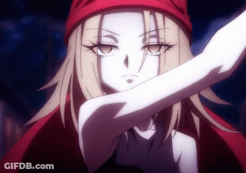 A Girl In A Red Hat Is Making A Stop Sign With Her Hand GIF