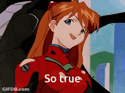 Girl Smiling In Red Suit With So True GIF