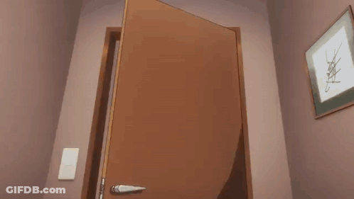 A Girl In A School Uniform Is Carrying A Tray Of Food In Her Hand . GIF