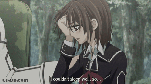 A Girl In A School Uniform Says I Couldn T Sleep Well So GIF