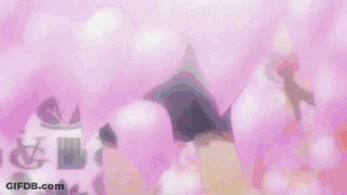 A Girl In A Skirt Is Standing In Front Of A Pink Umbrella . GIF