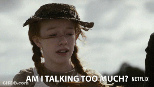 A Girl In A Straw Hat Says Am I Talking Too Much GIF
