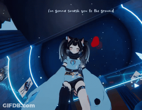 Girl In Video Game Saying I'm Gonna Smash You GIF
