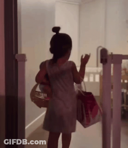 Girl In White Dress Holding McDonald's Bag GIF