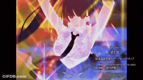 A Girl In A White Shirt And Tie Is Being Thrown In The Air GIF