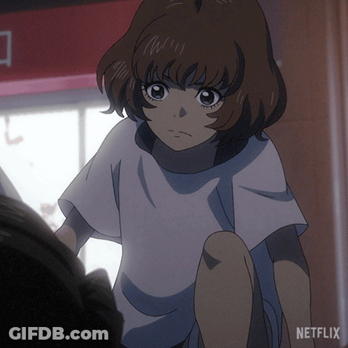 A Girl In A White T-Shirt With Netflix Written On The Bottom GIF