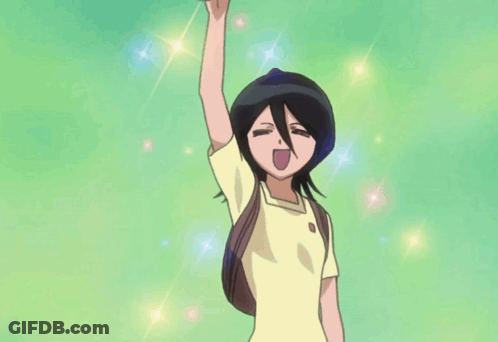 A Girl In A Yellow Shirt Is Holding A White Hat In The Air GIF