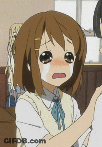 A Girl Is Crying With Her Eyes Closed GIF